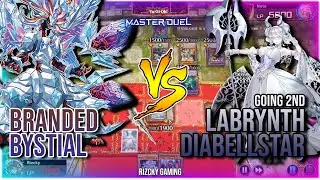 EPIC COMEBACK - Going 2nd Labrynth Diabellstar vs Branded Bystial!!【Master Duel】