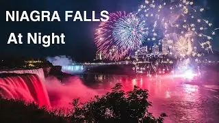 Spectacular View of Niagra Falls   at Night