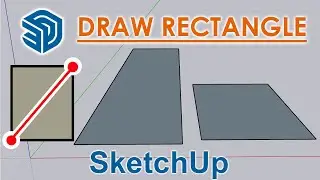 How to Draw Rectangle in Sketchup with Measure and In Elevation - Complete Guide English Tutorial