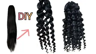 DIY Quick & Easy Method To Curl Straight Braiding Hair | Curly Crochet Hair for  Boho Braids