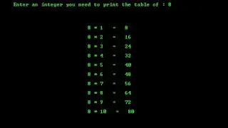 Program to Print Table of any Number in C Language | Print Table In C | Technical Dreams