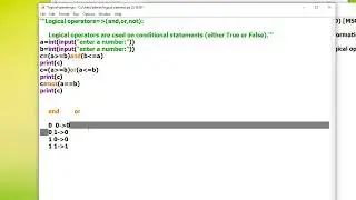 Python Logical Operator #