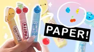 DIY mini stamps from PAPER ✨kawaii fruit stamps tutorial 2024 new | CUTE CRAFT SUMMER DAY 2