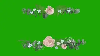Floral wedding invitation green screen