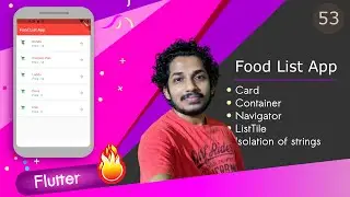 53 Food List App Flutter Tutorial Malayalam | Exclusive 2K