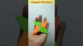 HOW TO MAKE A PAPER NINJA STAR (SHURIKEN) - EASY ORIGAMI (shorts)