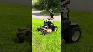 CUTTING through THICK GRASS with a GRASSHOPPER MOWER - how EASY is it to use a 52" STANDER?