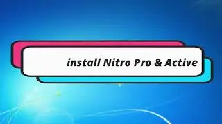 How to install Nitro Pro and Active Software