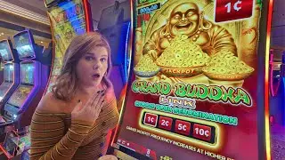 I Won BIG on the New Grand Buddha Link Slot Machine in Las Vegas!
