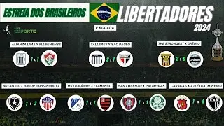 BRASILEIROS NA LIBERTADORES  - 1ª rodada da fase de grupos da Libertadores
