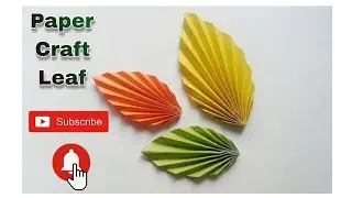 Craft Leaf 🍃 Simple And Easy Paper Leaf 🍃🍂🍁#like #subscribe #love