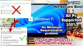 Install Windows 11 On Unsupported Old Pc/Laptop |Easiest way|Get Latest Updates |Without Losing data