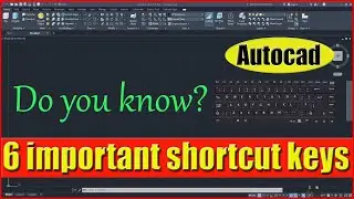 Important shortcut keys in autocad || important commands in autocad || 