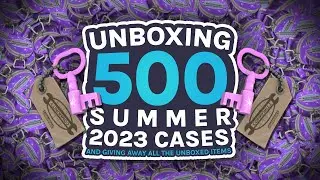 UNBOXING 500 SUMMER 2023 CASES AND GIVING IT ALL AWAY