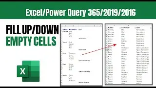 How to fill empty cells with Power Query/Excel