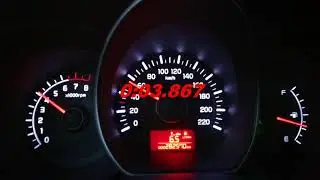 Real acceleration of Kia Rio III from 0 to 100 km/h with a mileage of 282,000 km.