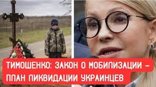 Законопроект о мобилизации - план ликвидации украинской нации, - заявление Юлии Тимошенко