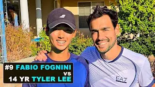 FABIO FOGNINI and 14 year-old TYLER LEE (11.61 UTR)