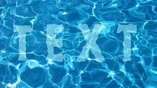 Text in water effect in photoshop tutorial cc