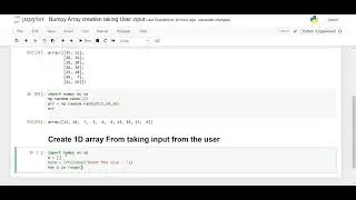 NumPy Library | Reshape , Seed & Creating 1D & 2D NumPy Array by user input