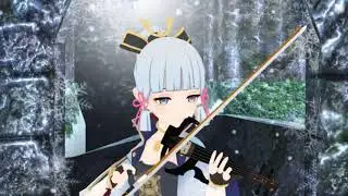 AYAKA genshin impact (VIOLIN) COVERS CANON ROCK ( mmd GENSHIN IMPACT)