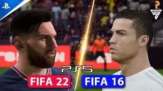 FIFA 22 vs FIFA 16 - PS5