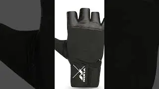 Nivia Leather Gym Glove with Wrist Wrap, Large