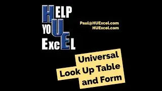 Universal Look Up Table and Form