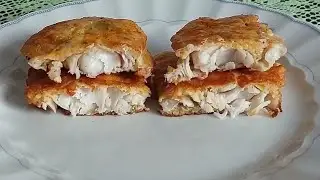 МИНТАЙ В ЯИЧНО СЫРНОМ КЛЯРЕ/Сверху румяная корочка, а внутри нежная сочная рыбка