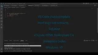 VS CODE FIX how to enable html tags |  VSCode HTML Boilerplate Fix