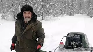 Обзор Мотобуксировщик Koira 15T + ловушка на соболя. Койра в очень глубоком снегу