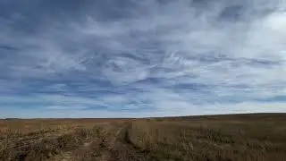 Оренбургская степь, один на дороге в село, осень 2024