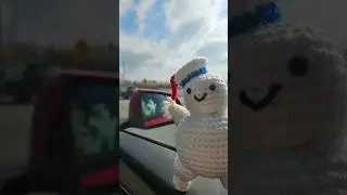 Stay Puft's day out! #Ghostbusters #crochet #amigurumi #crochetersofyoutube #handmade #movienight