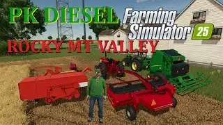 NEW ROCKY MOUNTAIN VALLEY JD 560M BALER, ACCUMULATOR, IH HAYBINE IH 66 SERIES TRACTOR AC 60 COMBINE