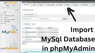 Importing MySQL databases and tables using phpMyAdmin