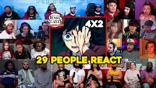 [29 People React] Tomioka's Backstory - Kimetsu no Yaiba Episode 2 Season 4 Mega Reaction Mashup