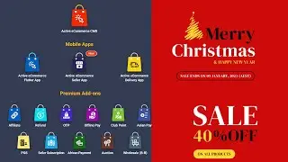 Active eCommerce cms and All Add-on 40% Off Merry Christmas