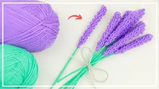 No hook and needles EASY! Amazing Yarn Lavender Flowers 💜 Easy Lavender Flower Making Idea -DIY