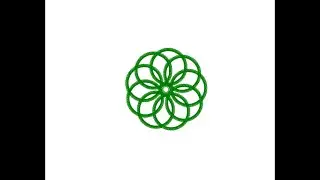 28 Use python to draw a large ring formed by superimposing nine circles