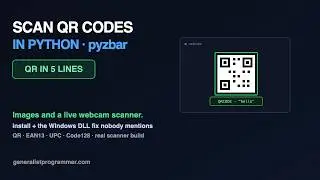 Scan Barcodes & QR Codes in Python (pyzbar Tutorial)