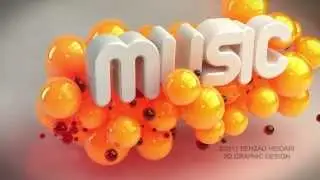 MUSIC 3D intro Animation- Cinema 4D -  audio visualization Cinema 4d