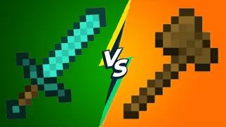 Minecraft Sword vs Axe - Which is Better for Combat? | Wooden Axe vs Diamond Sword