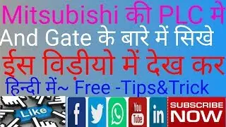 Mitsubishi plc programming # PLC Diagram And Gate in Hindi .