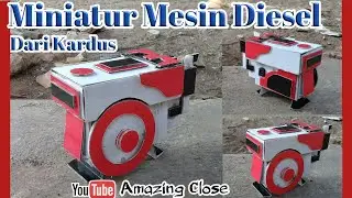 cara membuat miniatur diesel dari kardus