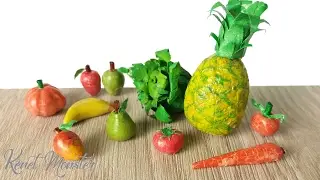 How Make fruits and vegetables for dolls - miniatures, not be break!