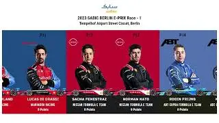 2023 SABIC BERLIN E-PRIX RACE - 1 Driver Standings 🇩🇪