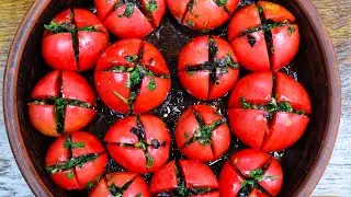 Great tomato recipe! Delicious pickled tomatoes. Закуска из Помидоров с чесноком