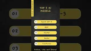 Top 5 AI Models You Need to Know! 🤖 #airevolution  #shorts