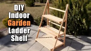 DIY Foldable Ladder Shelf I Indoor Garden Ladder Shelf
