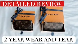 LOUIS VUITTON KEY POUCH REVIEW | 2 YEAR WEAR AND TEAR & WHAT FITS